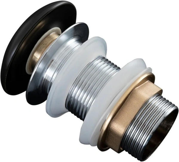 донный клапан aquanet 330953 клик клак черный матовый