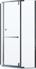 душевой уголок rgw hotel ho-081 90x90x195 см, профиль черный, стекло прозрачное