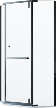 душевой уголок rgw hotel ho-081 90x90x195 см, профиль черный, стекло прозрачное