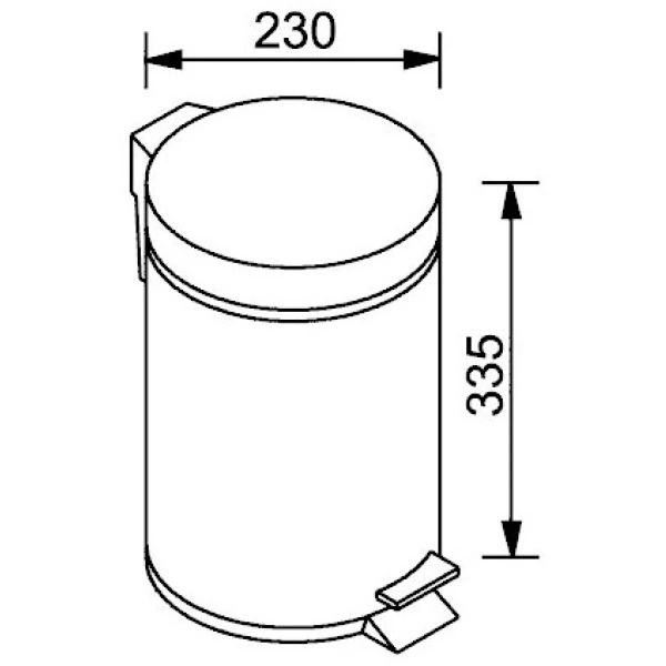 Ведро для мусора Aquanet 8073 Хром