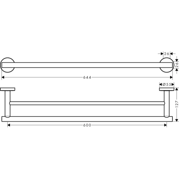 Полотенцедержатель 64,4 см Hansgrohe Logis Universal 41712000
