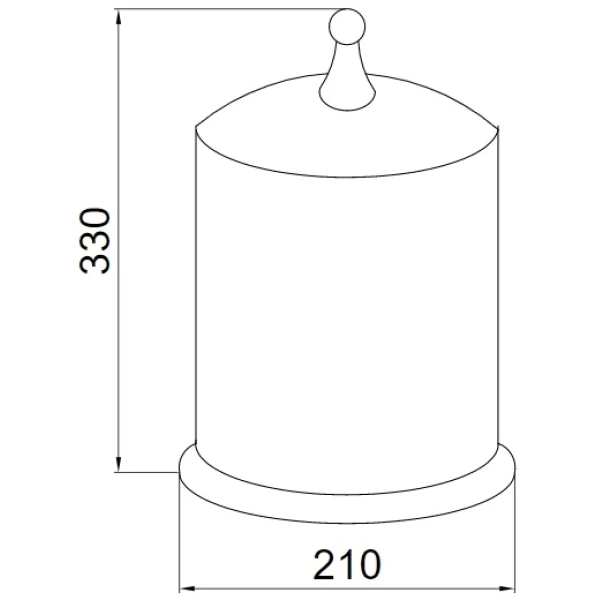 Ведро для мусора Boheme Medici 10608 цвет бронза