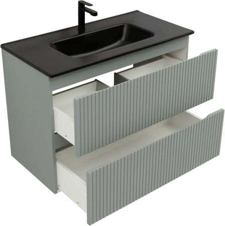тумба под раковину aquanet джейн (flat) 90 подвесной, мисти грин, 00335435