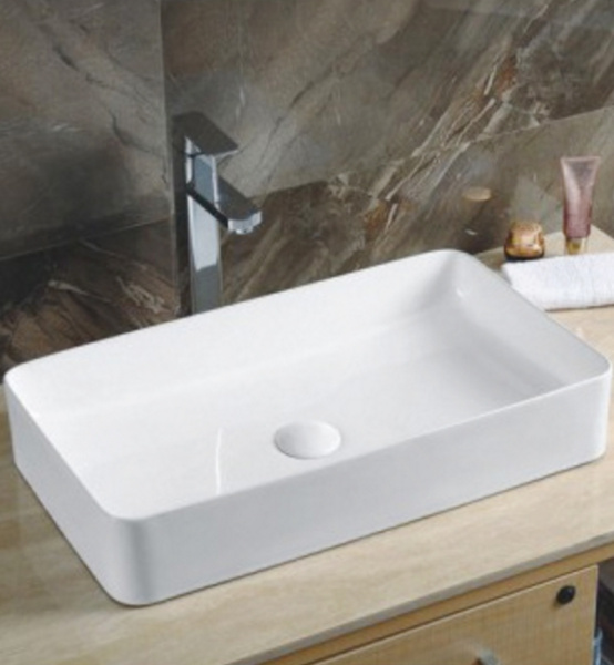 раковина в ванную накладная 60 см ceramalux 9396 белая