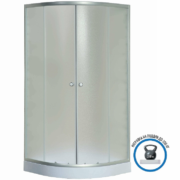 душевой уголок niagara eco 80×80 ng-003-14n профиль хром матовый стекло матовое