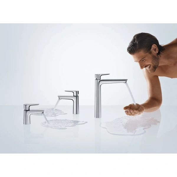 смеситель для раковины hansgrohe talis e 71713000 coolstart, с донным клапаном, хром