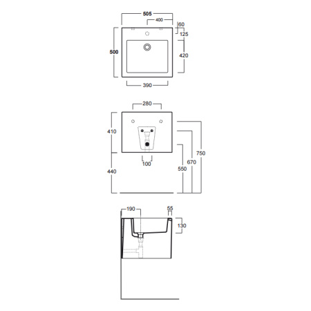 simas simas frozen раковина 50 см, без отв., цвет: белый
