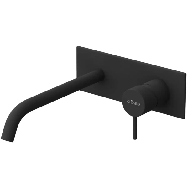 смеситель для раковины cezares leaf leaf-bli1-l-nop черный матовый
