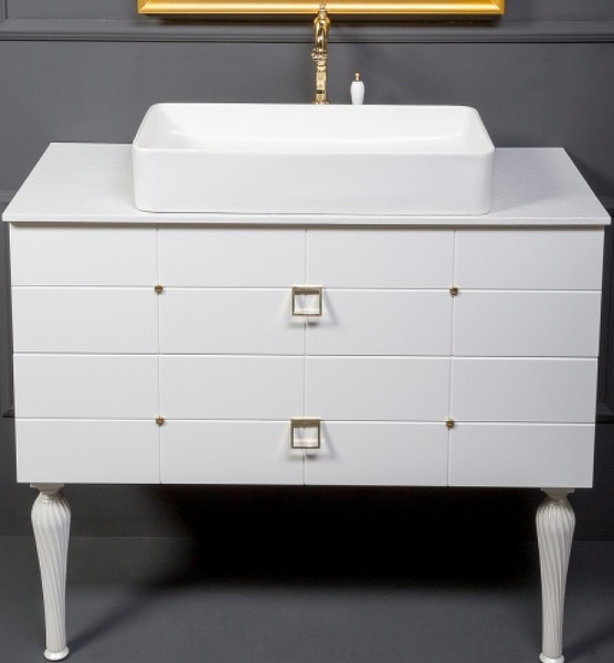 тумба под раковину boheme armadi art vallessi avangarde piazza 80 841-080-wg подвесная белый золото