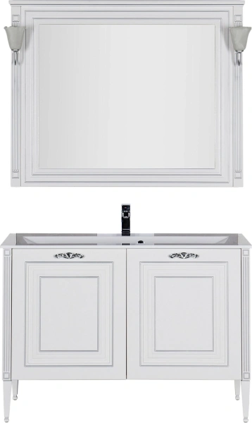 тумба под раковину aquanet паола 120 белая, 00181763