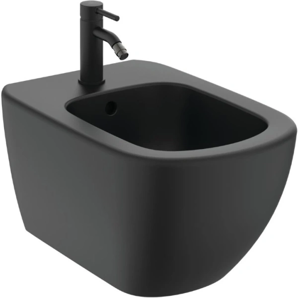 смеситель ideal standard ceraline bc197xg для биде, с донным клапаном, черный матовый