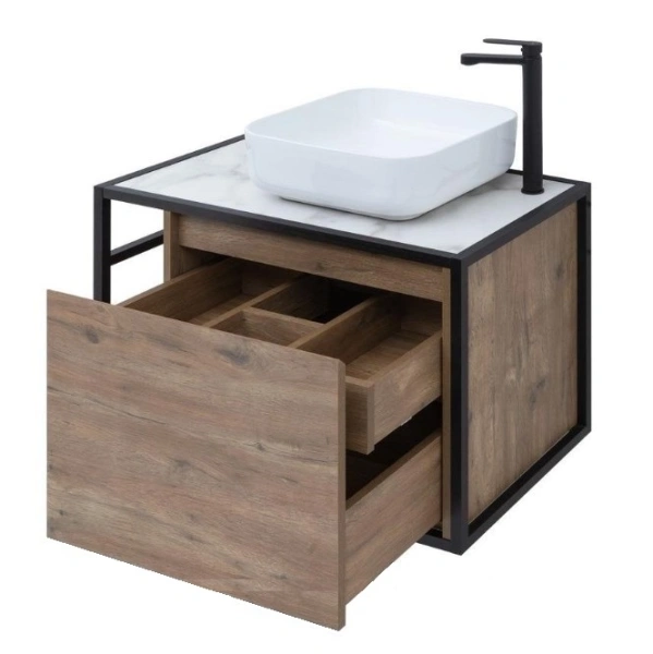 тумба под раковину aquanet nova lite loft 75 r дуб рустикальный, 00261657