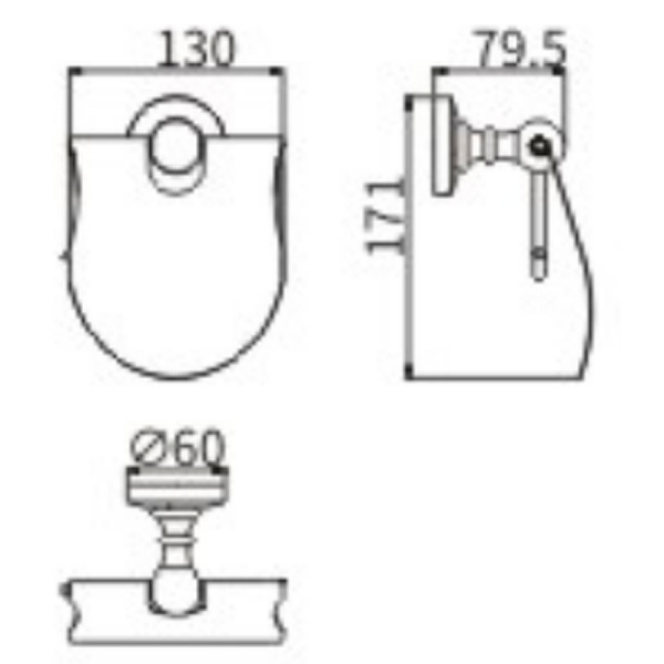 Держатель туалетной бумаги CeramaLux Caps 51307 с крышкой Хром
