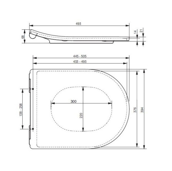 сиденье для унитаза slim toto mh tc514f с плавным опусканием softclose, цвет белый