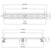 душевой лоток esbano meta 70 m-rain-70mb estrmetrain70mb с черной матовой решеткой