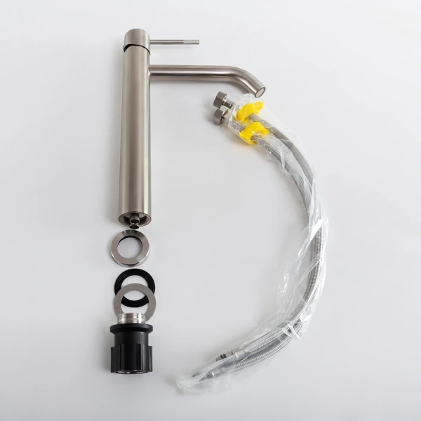 смеситель для раковины cezares relax relax-lc1-in-w0 без донного клапана, сатин