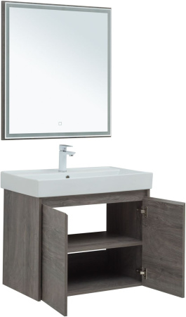 мебель для ванной aquanet nova lite 75 дуб рошелье (2 дверцы)