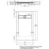 душевой поддон из искусственного камня aquanet delight 140×80 255443 с антискользящим покрытием