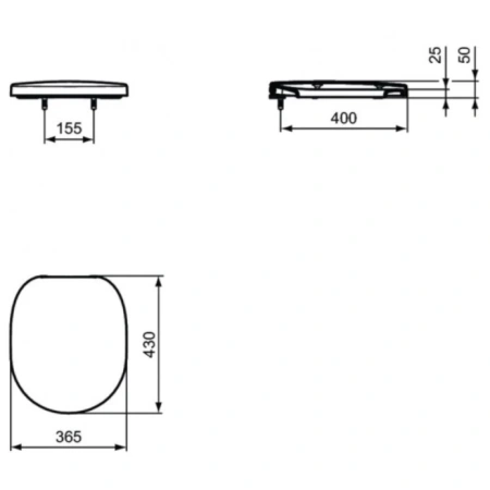 унитаз подвесной ideal standard connect w941102 с сиденьем микролифт, цвет белый