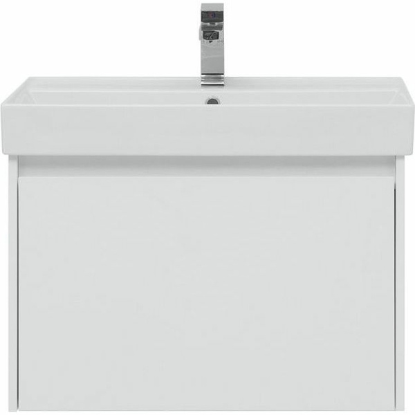 тумба под раковину aquanet nova lite 75 245243 подвесная белая глянцевая