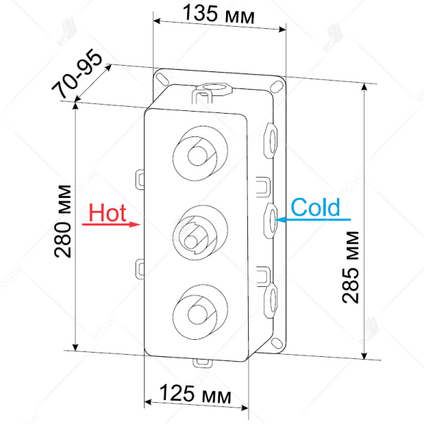 смеситель для душа rgw shower panels sp-41-01 21140541-11 с термостатом хром