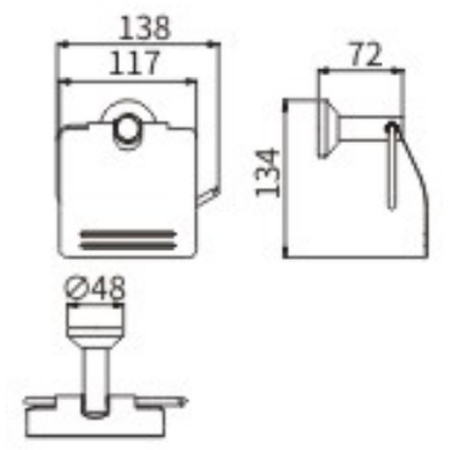 держатель туалетной бумаги ceramalux fleur 78307 с крышкой хром