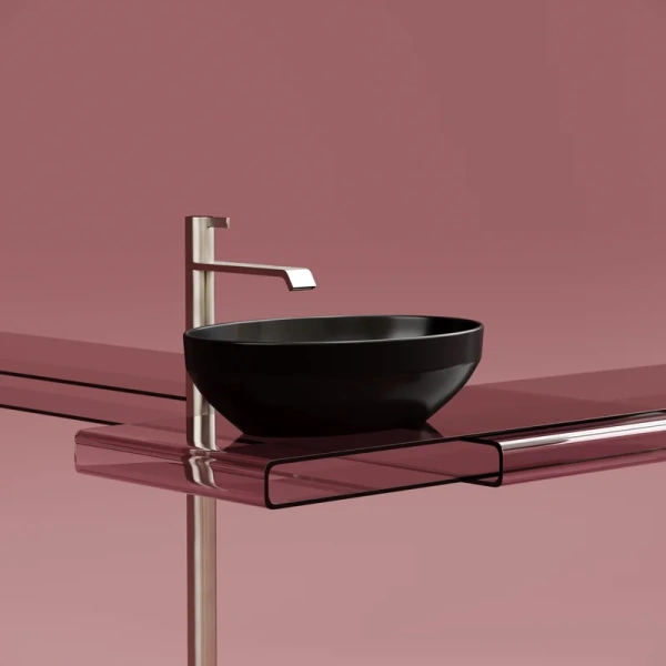 раковина ceramicanova element cn6056mb накладная, 50.2x36.5 см, черная матовая