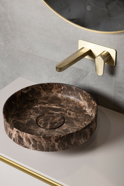 раковина boheme corian 801-ed накладная, ø40 см, emprador