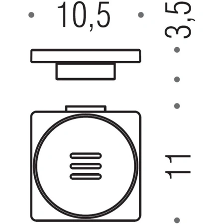 мыльница colombo design miniq b5001.om-rne золото матовое, черная резина