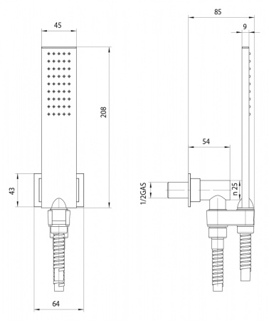 душевой гарнитур bossini flat-one c13001c.030 цвет хром душевой гарнитур bossini flat-one c13001c.030 цвет хром