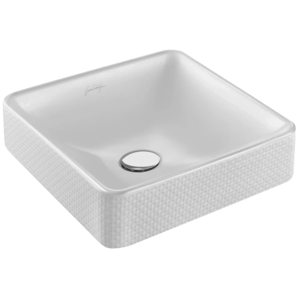 раковина jacob delafon vox evg102-pt4 накладная, парижское бистро, 40x40 см, белая