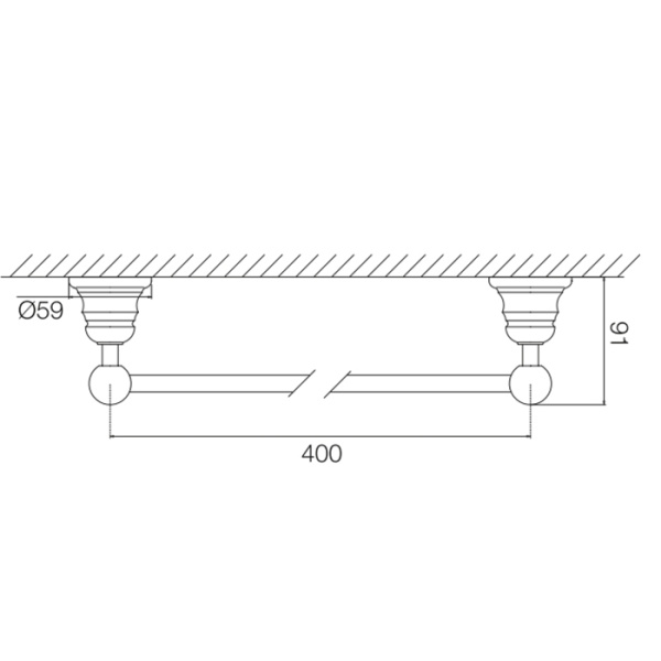 Полотенцедержатель 40 см FIMA|Carlo Frattini Accessori F6060/40OR подвесной, золото