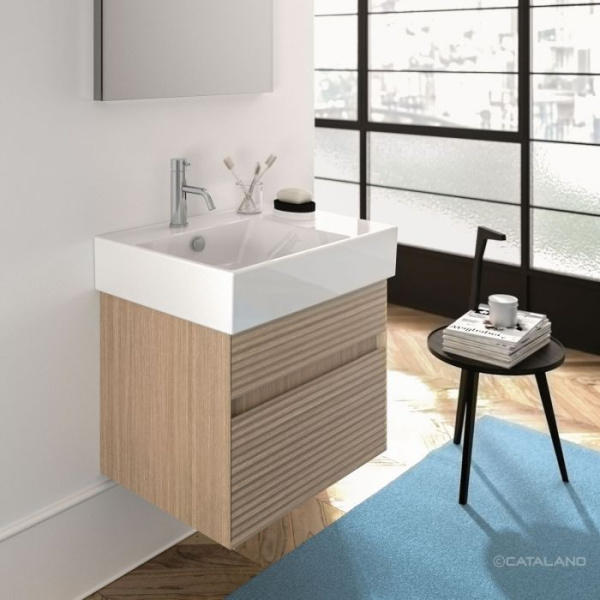 раковина накладная / подвесная 60 см catalano premium up 160svpup00, белая.