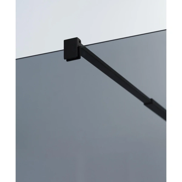 душевая перегородка cezares liberta 120 liberta-l-1-120-gr-nero профиль черный матовый стекло серое