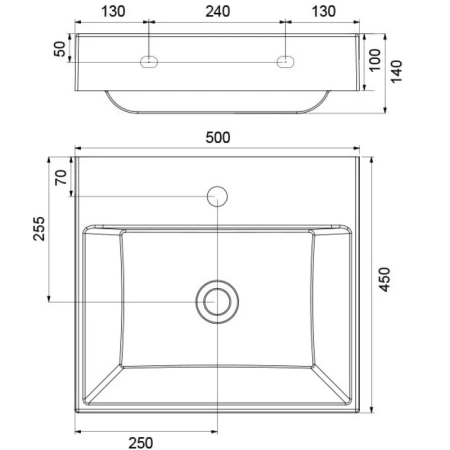 раковина ravak natural 50 xjo01250000 белая