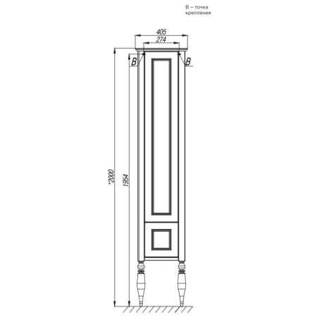 пенал roca america evolution l zru9302946 напольный l, дуб тёмный шоколад