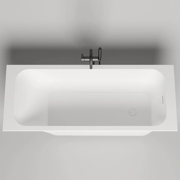встраиваемая ванна 170х80 cм salini orlanda kit 102126m s-stone, цвет: белый матовый