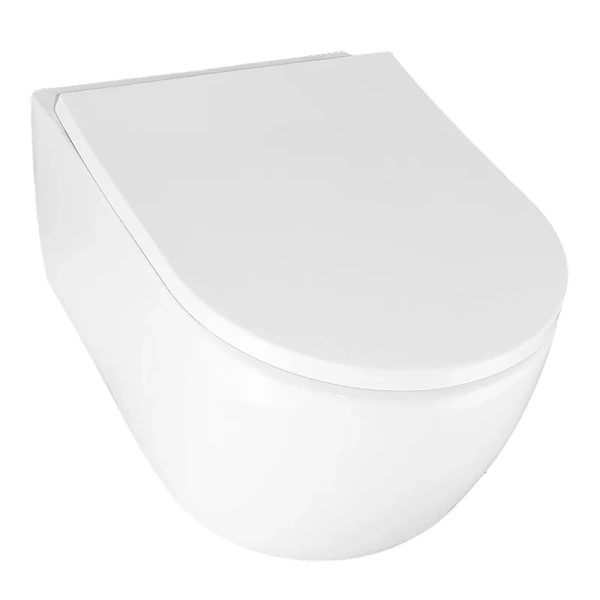 унитаз azario nemi az-1293wh подвесной, безободковый, с сиденьем микролифт, слив "торнадо", 53х36х36 см, белый