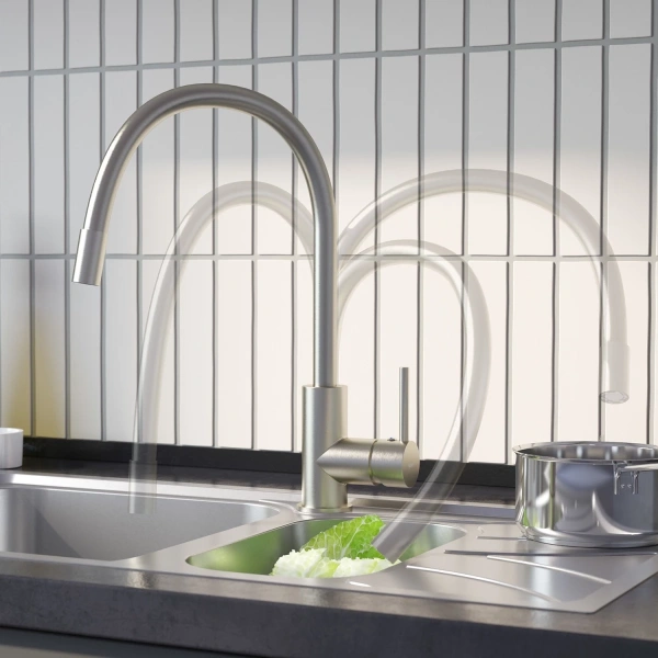 смеситель для кухни iddis kitchen 360 k36bnj0i05 с гибким изливом