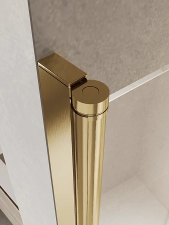 душевая дверь в нишу rgw passage pa-104-gb 100 см, профиль золотой, стекло прозрачное