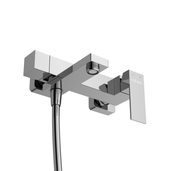 смеситель для ванны cezares slider slider-vd-01 с душевым гарнитуром, хром