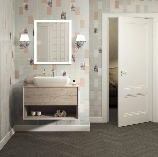 тумба под раковину kerama marazzi plaza modern plb.m.80.1\oak.o 80 подвесная, 1 ящик и ниша, дуб орегон