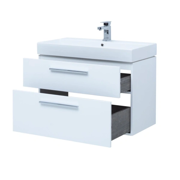 тумба под раковину aquanet nova 85 белый (2 ящика), 00249920
