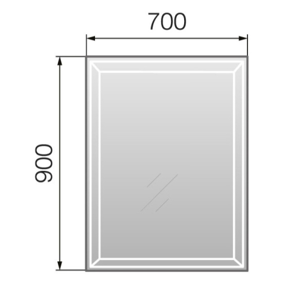 зеркало 70х90 см marka one classic 2 у52205