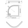 акриловый поддон для душа aquatek 100x100 dpa-0000002 белый