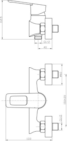 смеситель для душа agger brave а2320000 цвет хром