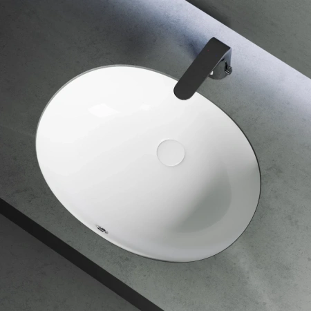 раковина ceramicanova element cn6043 встраиваемая, снизу, 56x42 см, белая