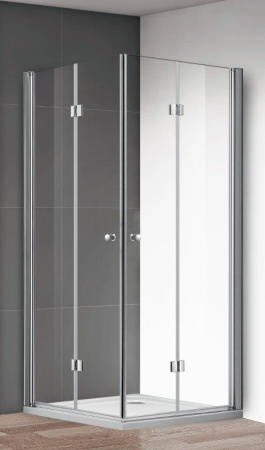 Душевой уголок Cezares Eco 80x100 ECO-O-ASH-2-80/100-C-Cr профиль Хром стекло прозрачное