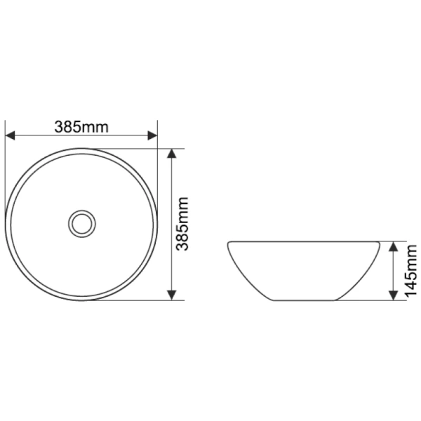 раковина накладная 38.5 см melana mln-t4005-b9