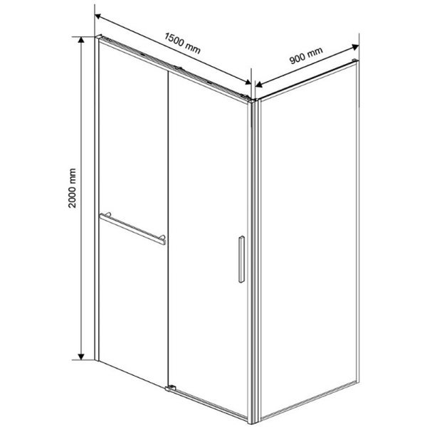 душевой уголок vincea slim soft 150×90 vsr-1ss9015clg профиль брашированное золото, стекло прозрачное